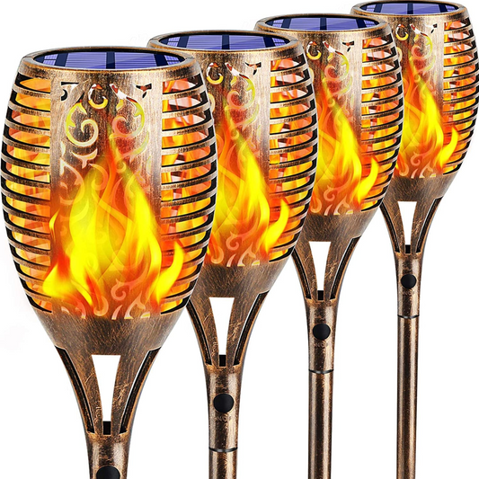 99 LED Solar Torch Lights, Bronze
